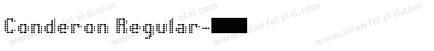 Conderon Regular字体转换